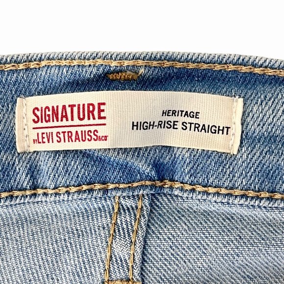 Signature Levi Strauss Heritage High-Rise Straight Jeans W35 Super Stretch NWT's - Picture 4 of 15